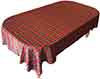 rectangle tablecloth  red black gold Christmas plaid    60  x 104 